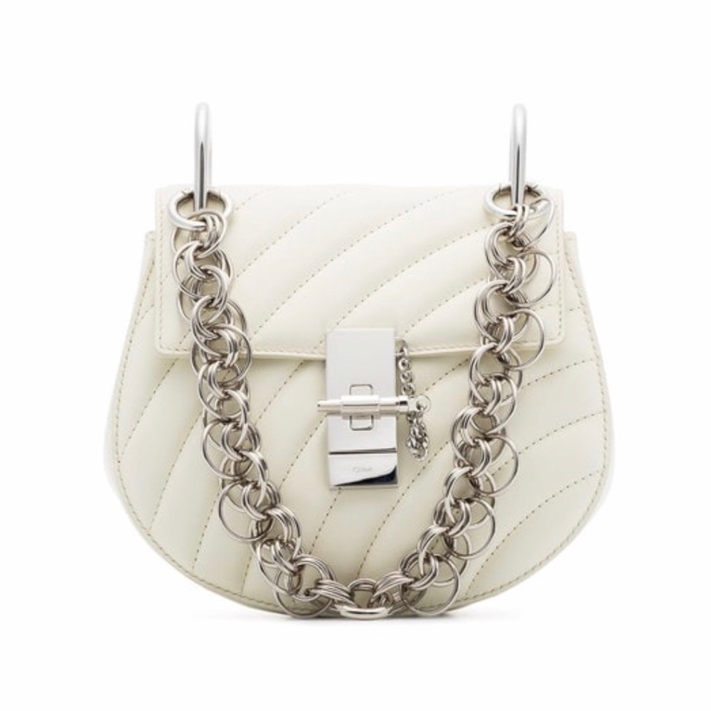 Chloe Drew Bijou White crossbody bag